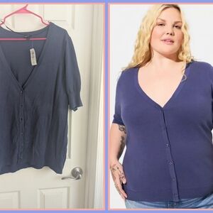 Torrid Women's Purple Button Down Cardigan